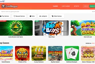 Leovegas Casino ON desktop