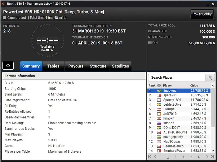 Lobby de poker do partypoker