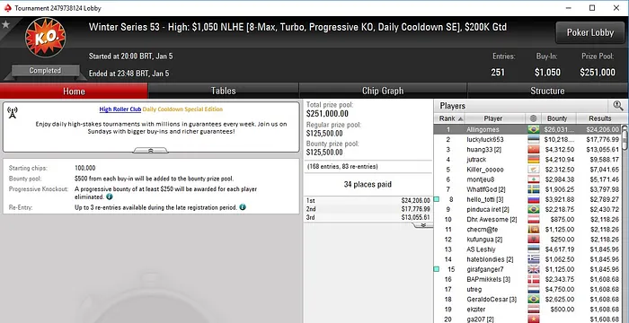 Lobby de poker do PokerStars