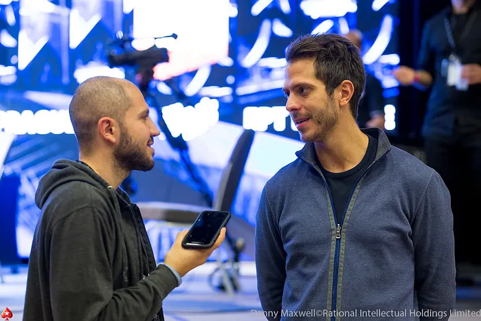 Norbert Szecsi with PokerNews's Mo Nuwarrah