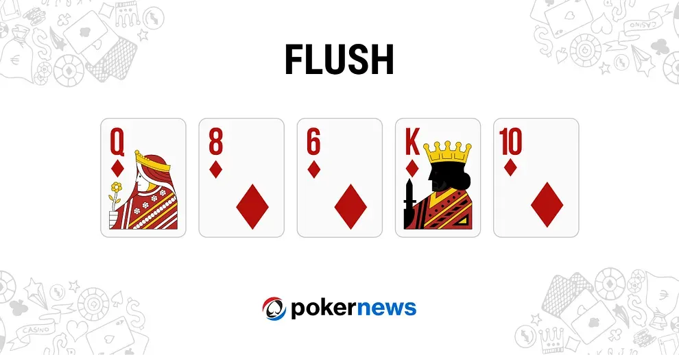 Example of a Flush hand in poker