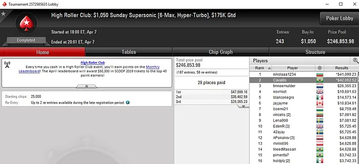 Lobby de poker do PokerStars