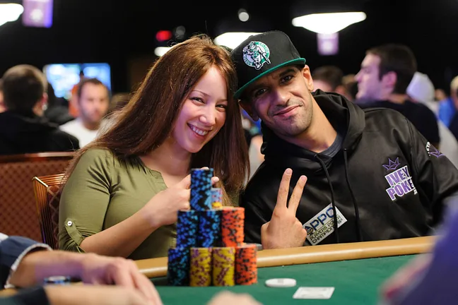 Melanie Weisner and Ronnie Bardah enjoying the moment