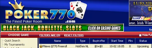 Hoje às 17:05 Torneio Semana 0 Cash Freeroll na Poker770 101