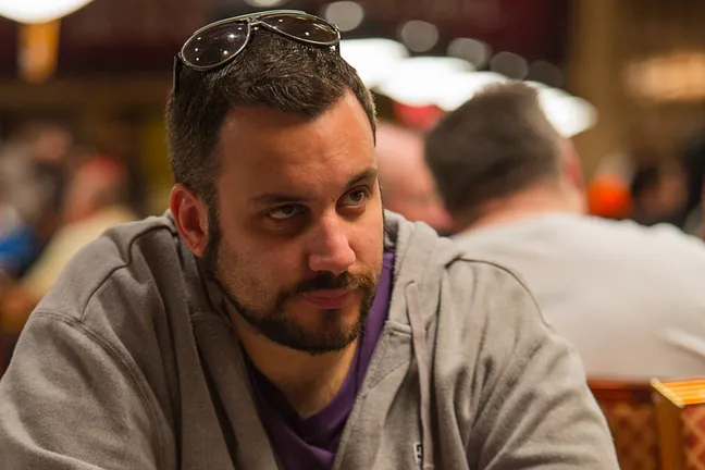 Adam Levy Here on Day 1 of the Ante-Only Tournament