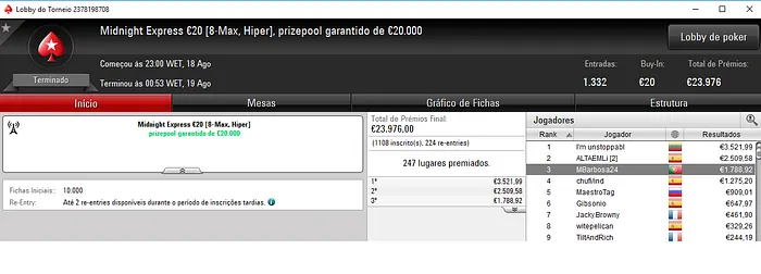 4 Dígitos para kazkaz17, MBarbosa24 e RuiBouquet na PokerStars.FRESPT 102