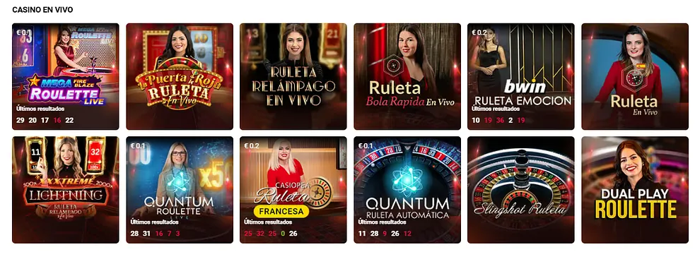 Juegos en vivo de Bwin.es
