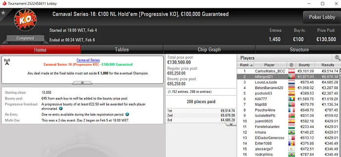 Lobby de poker da PokerStars