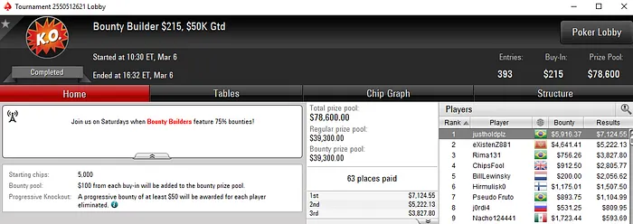 Lobby de poker da PokerStars