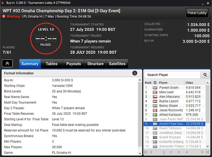 wpt online partypoker