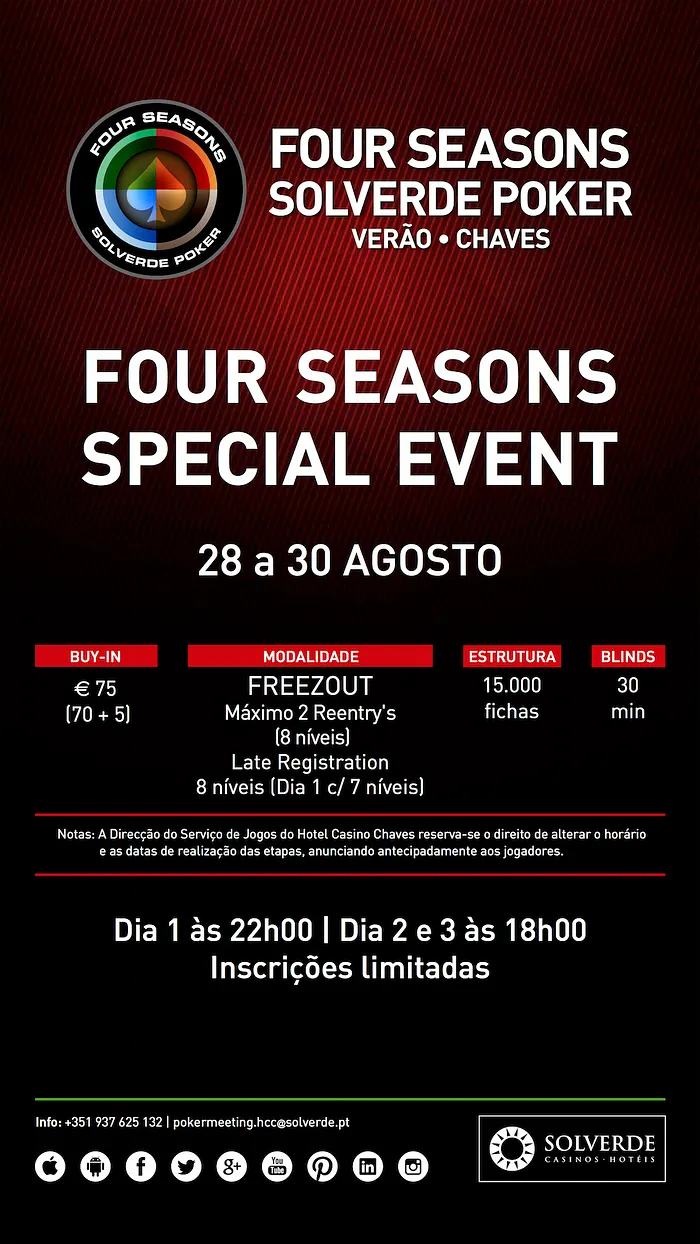 Four Seasons Special Event de 28 a 30 de Agosto em Chaves 101