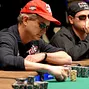 Steve Begleiter counts out chips after Saout doubles through