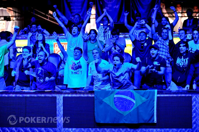 Brazilians celebrate Andre Akkari's bracelet.