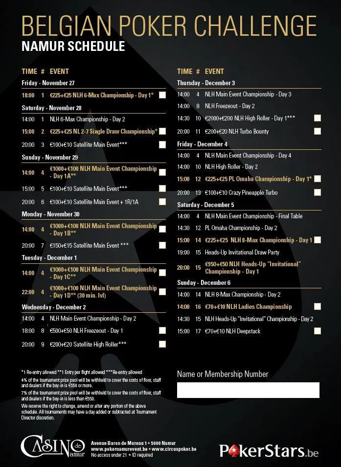 Le programme complet