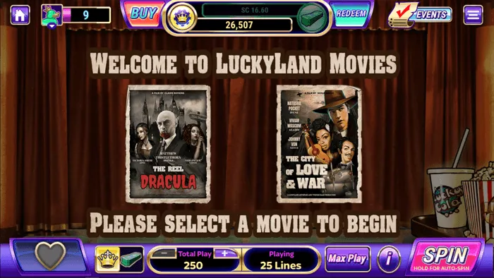 winner & a movie slot