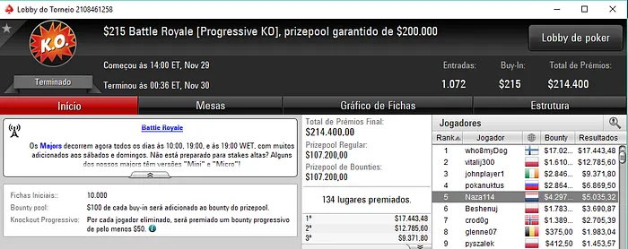 Saem Mais 4 Mesas Finais para Naza114! 101