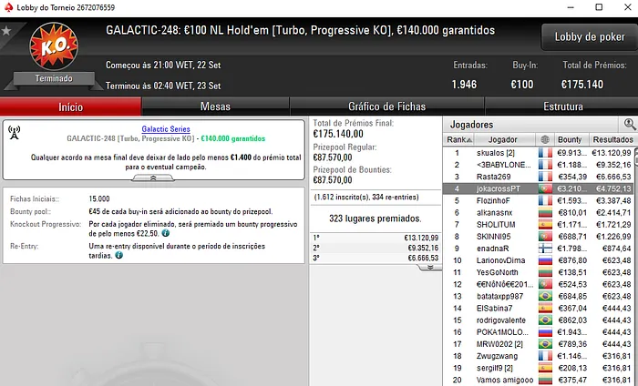 Lobby de poker da PokerStars