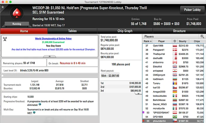 WCOOP: Diogo "Phounder" Veiga no Dia 2 do Evento #38 101