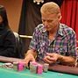 Larry Riggs stacking chips