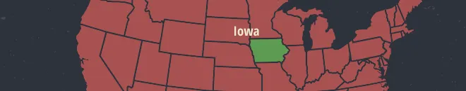 Iowa Online Poker Map