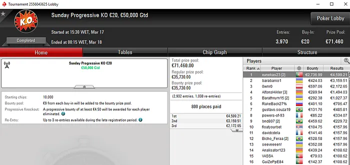 Lobby de poker da PokerStars