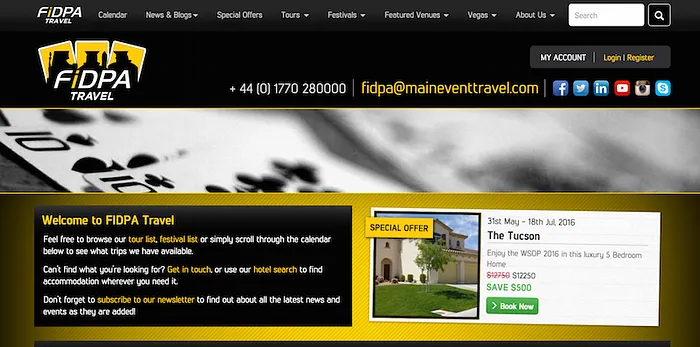 Marcel Luske's FiDPA and MainEventTravel.com Join Forces to Launch FiDPA Travel 101