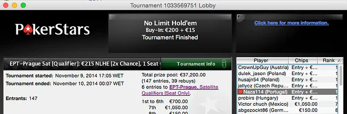 EPT Praga: Naza Ganha Mais Duas Entradas; RuiNF Conquista a Primeira 102