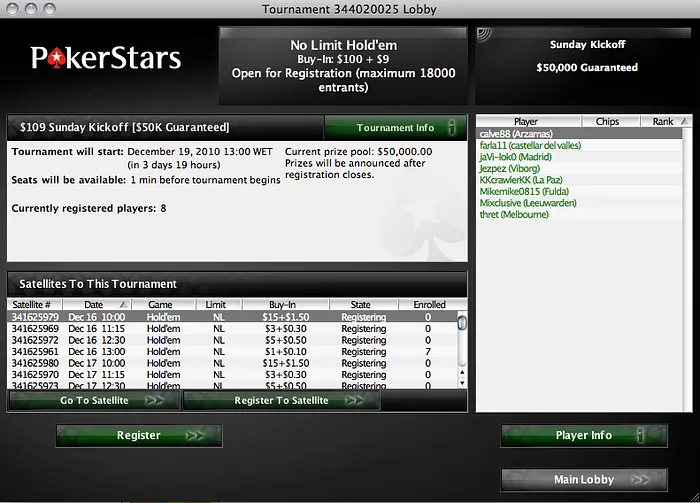 Novo Torneio na PokerStars - Sunday Kickoff 101