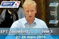 EPT Snowfest Jour 3 : le chipleader Danois Allan Baekke culmine à 2.687.000 jetons soit plus du double de ses poursuivants