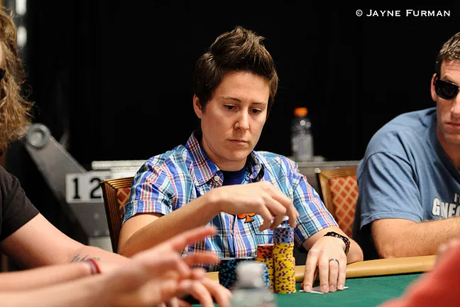 Vanessa Selbst headed for the exits after losing a race.