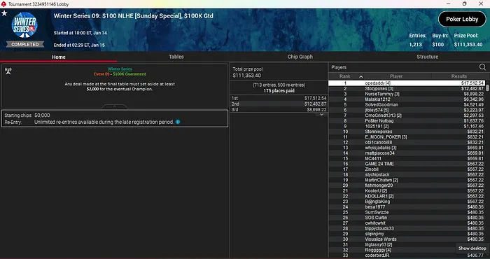 PokerStars US Winter Series