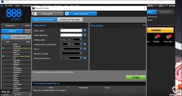 Usa el cliente en el navegador para jugar poker online con amigos sin descarga