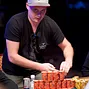 Paul Volpe builds a wall of chips