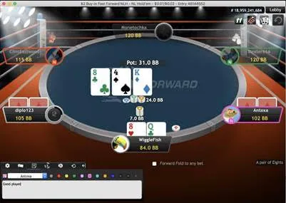 partypoker oval racetrack table for the Mac.