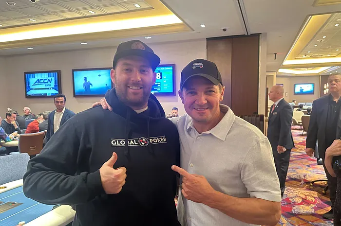 Connor Woodland with Jeremy Renner