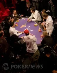 Bird's eye view of last night's unofficial final table