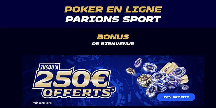 Obtenez un bonus de 250 euros avec Parions