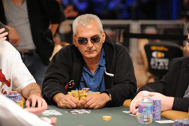 Peter Costa playing in the World Series of Poker.
