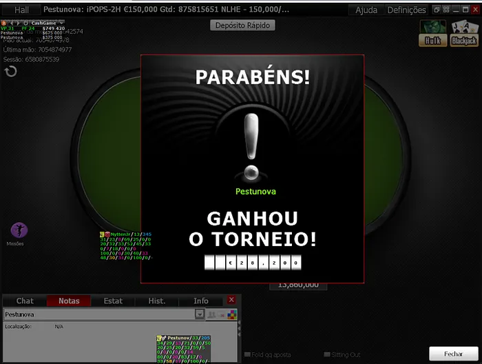 José Quintas Vence Evento #2 High iPOPS (€28.200) & Mais 101