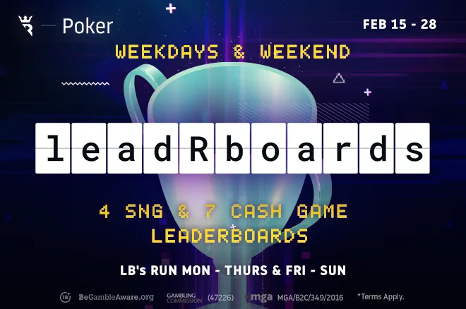 Play in Run It Once Poker Weekend and Weekday leadrboards