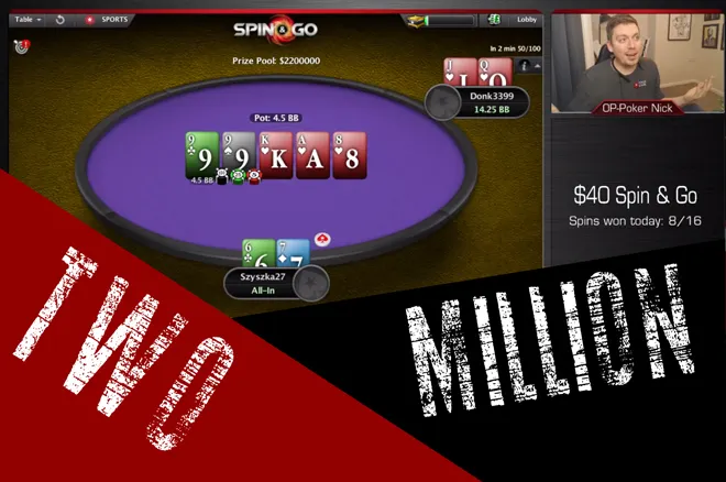Jogador alemão ganha $2.000.000 em Spin & Go de $5 no PokerStars