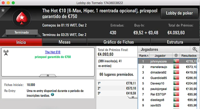 Faustideo Vence Big €100, gil_dias1976 o The Hot BigStack & Mais 105