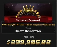 Dmytro "Too Bad" Bystrovzorov Wins Event #65