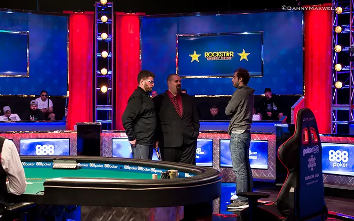 Nick Petrangelo & Elio Fox talk with tournament director Shawn Lytle