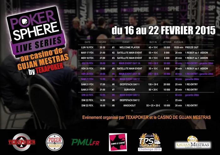 Poker Sphere Live Series  : le programme