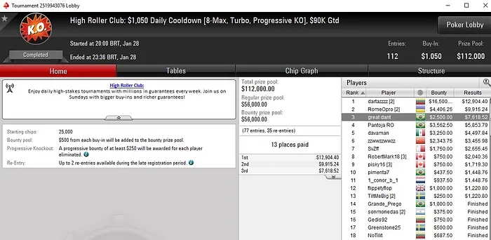 Lobby de poker do PokerStars