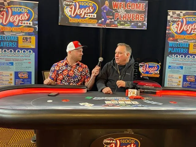 Jordan Sleen does a winner's interview with FPN