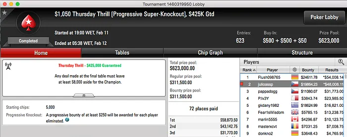 Júlio Ribeiro 2º no Thursday Thrill (.872) & Mais 101