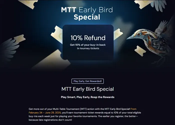 BetRivers Poker Early Bird promotion