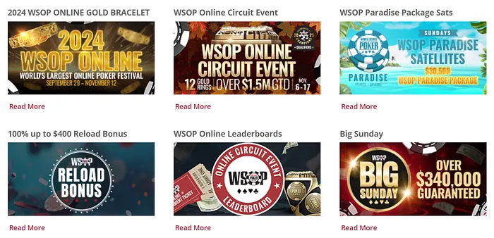 WSOP.com Nevada Bonuses & Promotions